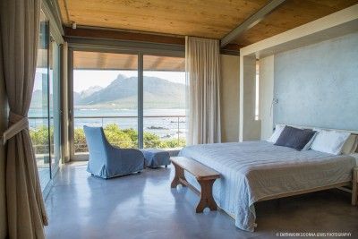 Main bedroom with lightweight canopy framing the dramatic views.